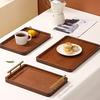 Metal Handles Wood Serving Tray Vintage Serving Platter Multi-Purpose Decorative Tray Restaurants