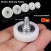 1Pcs With Screw Cabinet Moving Wheel Flat Sliding Door Roller Drawer Bearing Pulley  Furniture