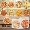 500PCS Paper Pizza Stickers Roll Self Adhesive Decorative Labels Cute Pizza Stickers  Party Favor