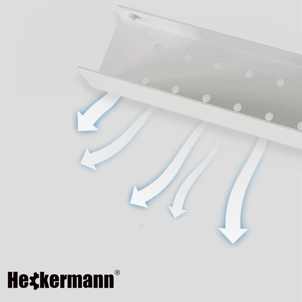Белая полка для ванной Heckermann 40 см