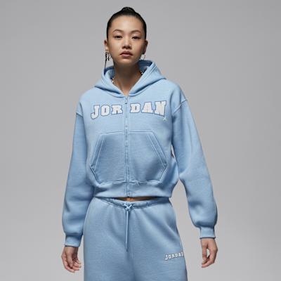 Jordan Air Sweatshirts Women's Blue Hooded Moderate