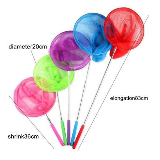 Children Extendable Pole Fishing Net Insect Fish Butterfly Catcher Kids Play Toy