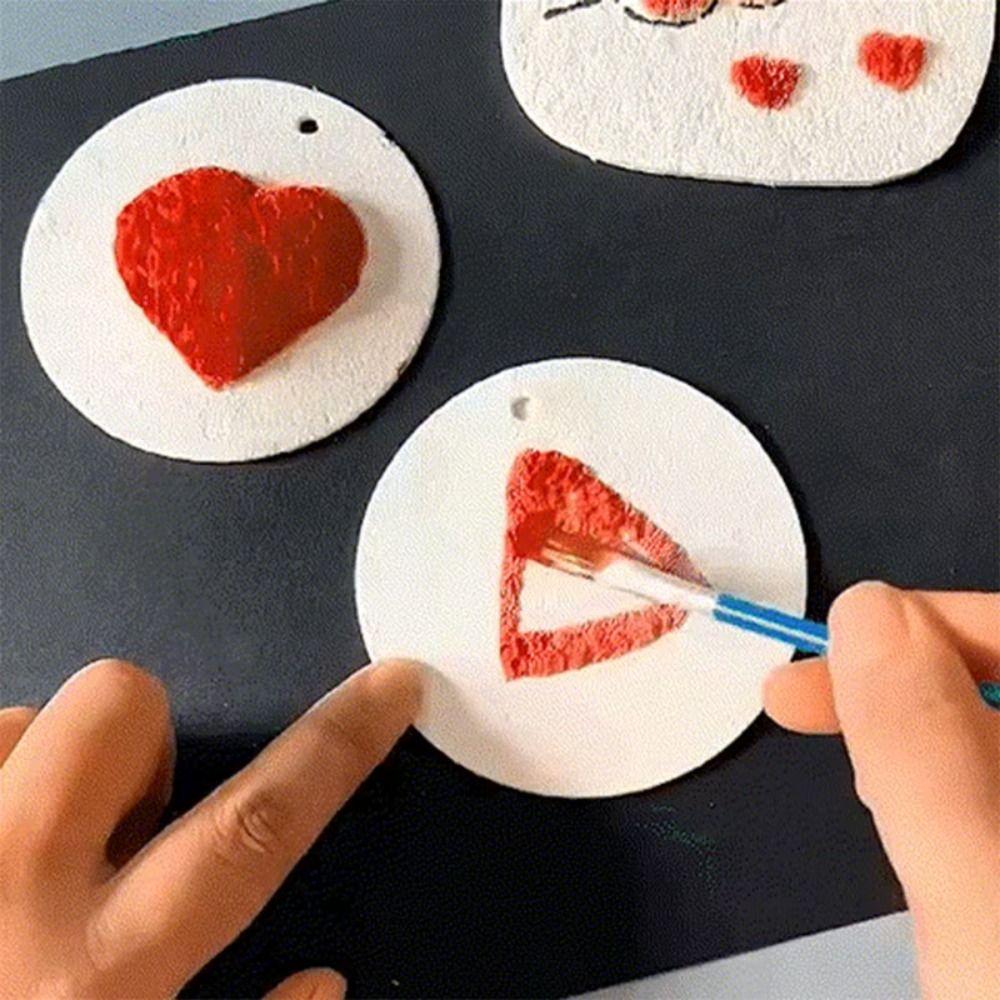 10Pcs Educational Toys Foam Texture Painting Paper 3D Round Board Paper  Handicraft Toy