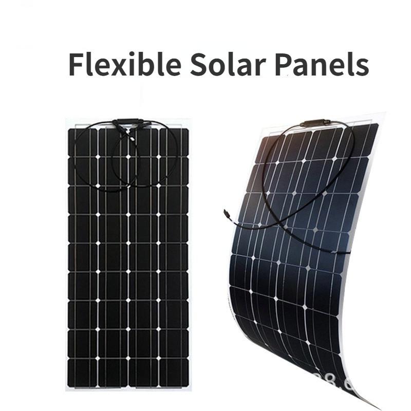 Портативная гибкая солнечная панель Монокристаллический кремний Фотоэлектрическая панель для выработки электроэнергии Кровельная панель солнечных элементов
