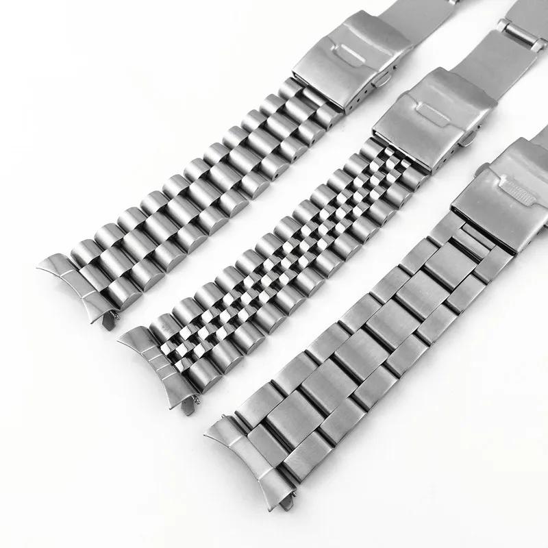 22-миллиметровый ремешок из нержавеющей стали для Casio Duro MDV-107-1A MDV-106 Marlin Мужской Дайвинг Изогнутый конец Сплошной металлический браслет для часов Ремешок Пояс