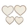 2Pcs Natural Wooden Basket Bottom Heart Shape Crochet Basket Wood Base