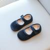 New Kids Leather Shoe Solid Color Versatile Princess Childrens Flats Fashion Causal Black School Girl Shoes Spring Autumn H04031