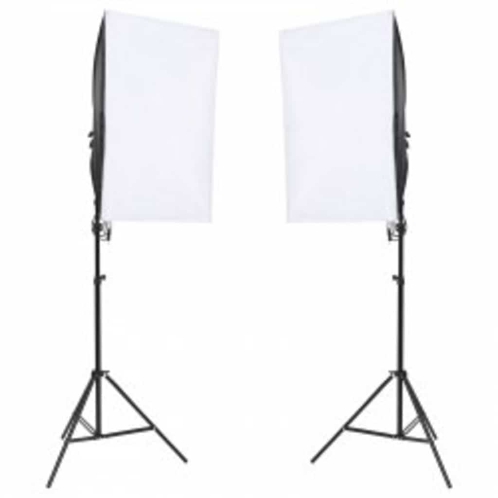Vidaxl Fotograficzny Zestaw Studyjny Z Lampami I Tłem