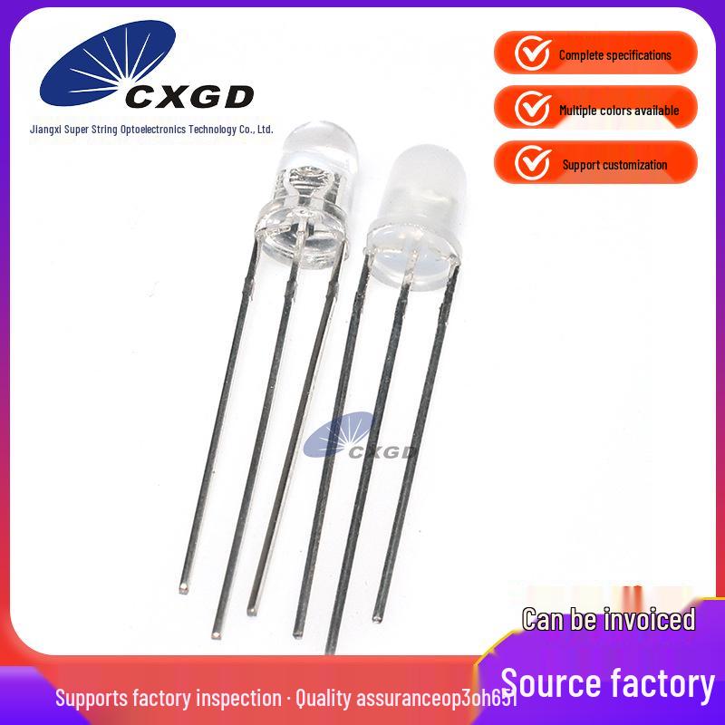 5mm Red/Green, Dual Cathode/Anode, Foggy/Transparent Red/Blue/Green/Yellow LED Diode