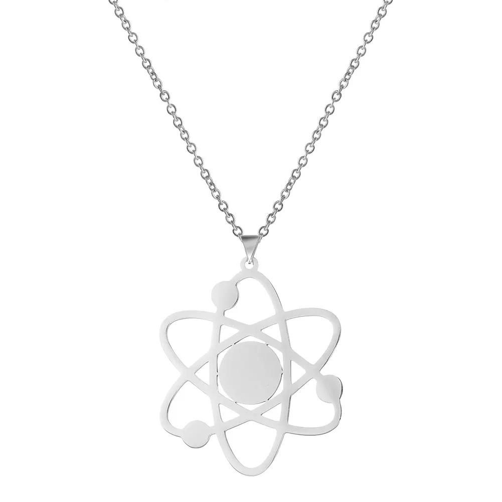 Hollow Three Ellipse Pendant Women Necklace Fashion Personality Jewelry Titanium Steel
