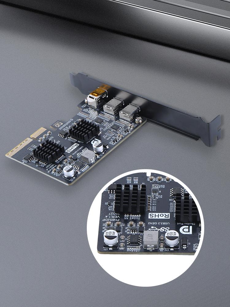 Type-C Expansion Card ASM3142 Controller USB 3.1 10Gbps Gen 2 Expand Card Riser DP 4K Video Adapter Converter
