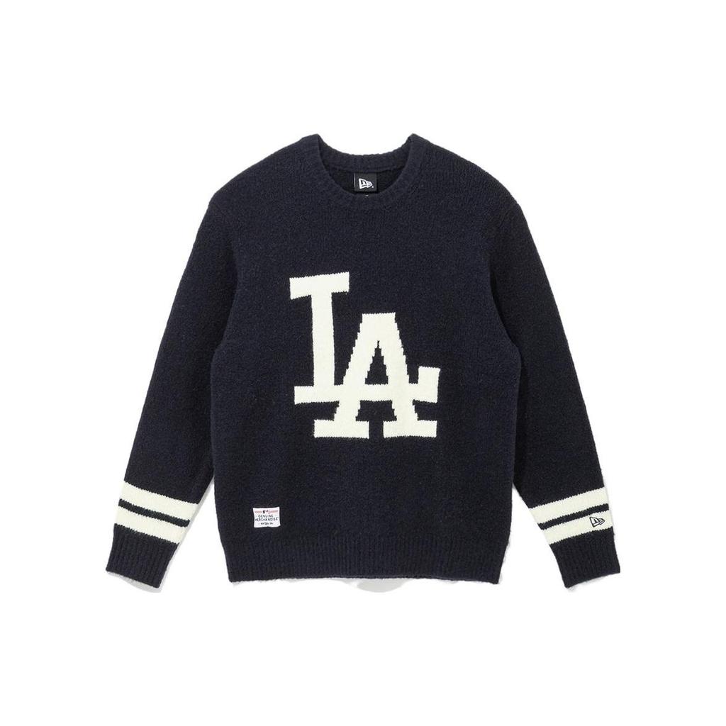 New Era Свитшот MLB Los Angeles Dodgers с цветовыми блоками, свободного кроя, с пониженной линией плеча, с круглым вырезом, унисекс, темно-синий 13781165