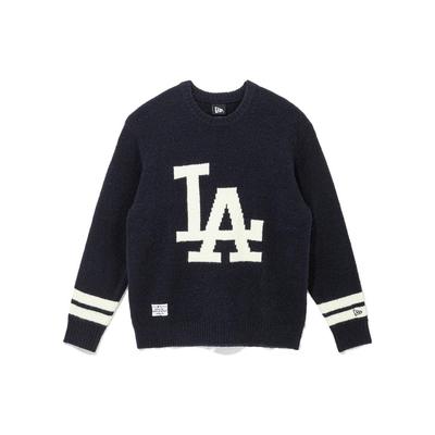 New Era Свитшот MLB Los Angeles Dodgers с цветовыми блоками, свободного кроя, с пониженной линией плеча, с круглым вырезом, унисекс, темно-синий 13781165