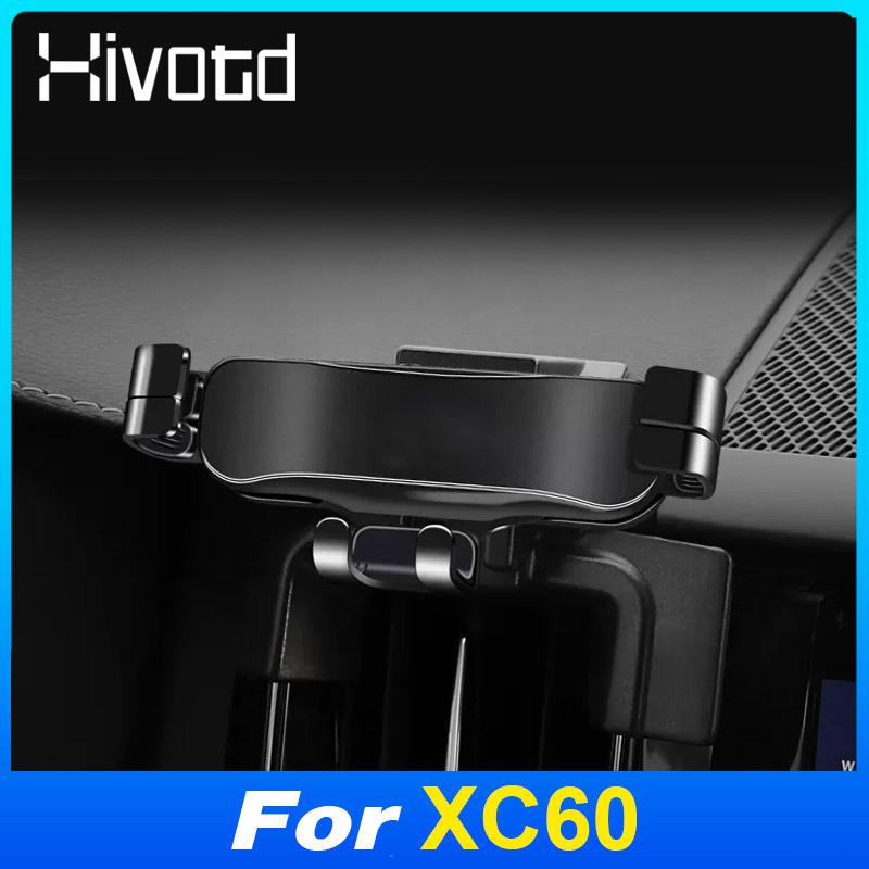 Car Cell Phone Holder For Volvo XC60 2024 Air Vent Clip Degree Rotating Support Automotive Interior Styling Accessories