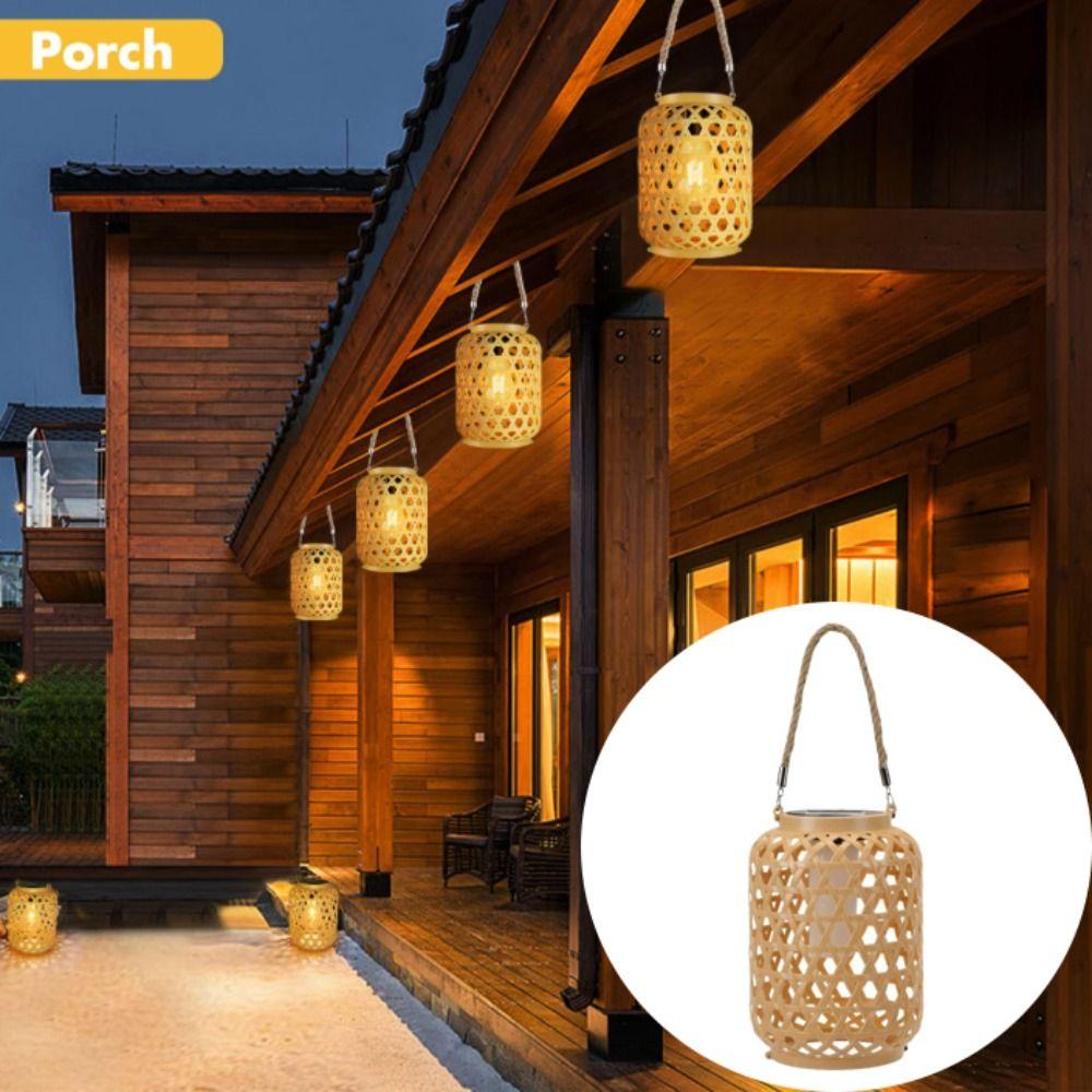 Rechargeable Solar Bulb Lights Soft Light LED Solar Lantern Woven Solar Lamp Outdoor Garden