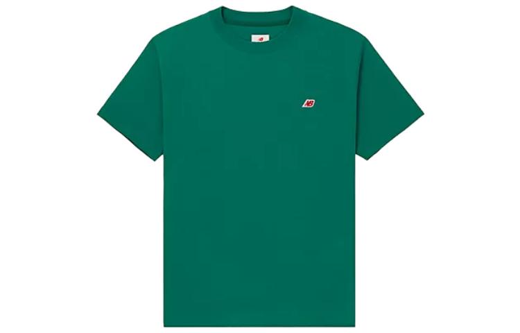 New Balance Made In USA Series T Shirts Unisex Green Crew Neck Moderate Straight Fit MT21543ECS