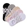 5Pairs Round Dot Socks Women's Summer Thin Transparent Invisible Boat Socks Breathable Short Sock Mesh Ultra-thin Non-slip Socks