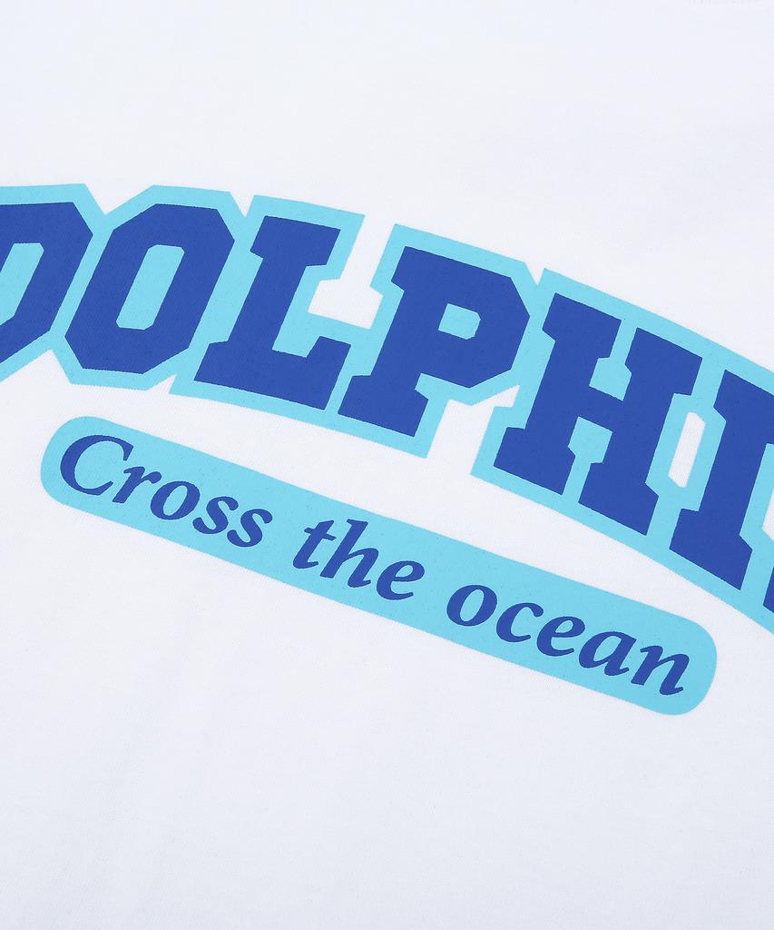DOLPHIN WAVE APPAREL [2 шт.] Белая + Черная футболка с коротким рукавом и многослойным логотипом-аркой дельфина