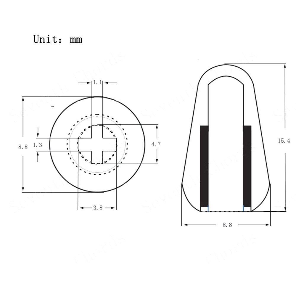 1pcs/2pcs Brass Guitar Switch Cap Metal Toggle Switch Tip Embedded Cross Core Expandable Hole for ST TL Guitar Accessories