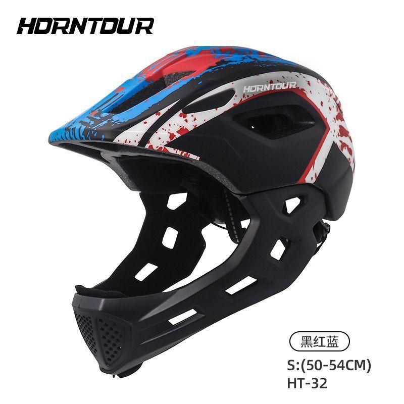 Horntour Kids Bike Helmet Mountain Road Cycling Full Face Boys Girls