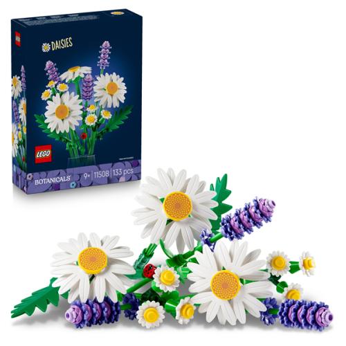LEGO Botanicals Daisies Toy Constructor Set 133 pieces green