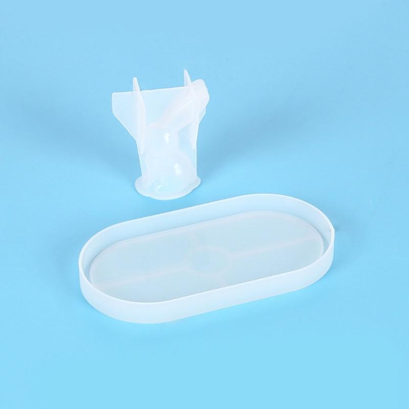 Cute Rabbit Ring Holder Silicone Molds Bunny Jewel-Display Organizer-Resin Casting-Moulds DIY Engagement Gift for Women