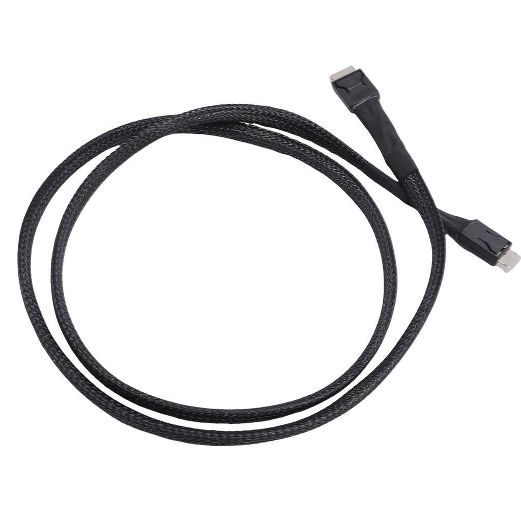 SFF 8611 4i to SFF 8611 4i Cable PCIe4.0 64Gpbs SSD Data Active with Nylon Cable Jacket 39.3in for Server Connection