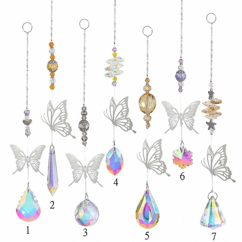 Красочные кристаллы ловцы солнца хрустальный кулон с призматическим шаром яркое украшение для окна дома сада автомобиля шарм