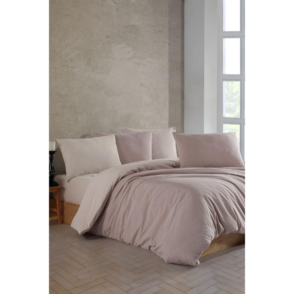 Двойной комплект пододеяльников с простынями | Антрацитовый черный | хлопок