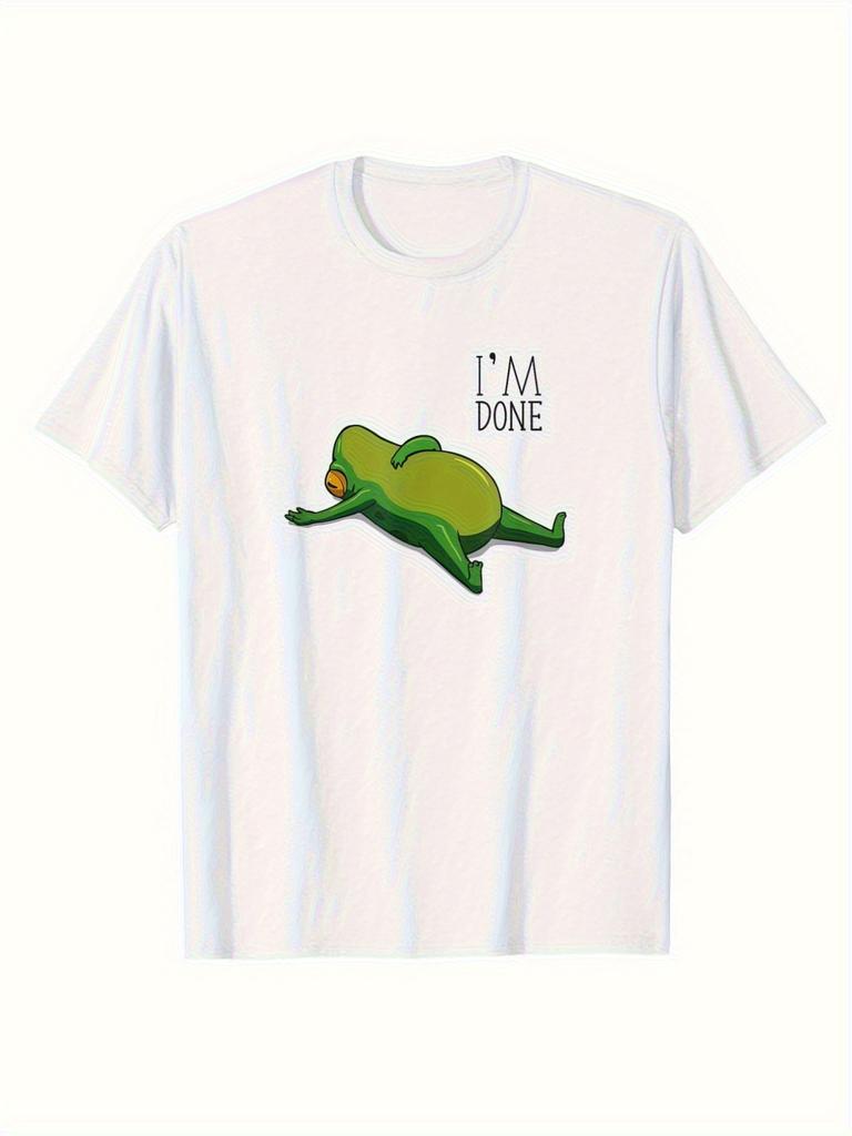 I Am A Frog Graphic T Shirt Womens Unisex Casual Round Neck Short Sleeve Street Style Summer Tee