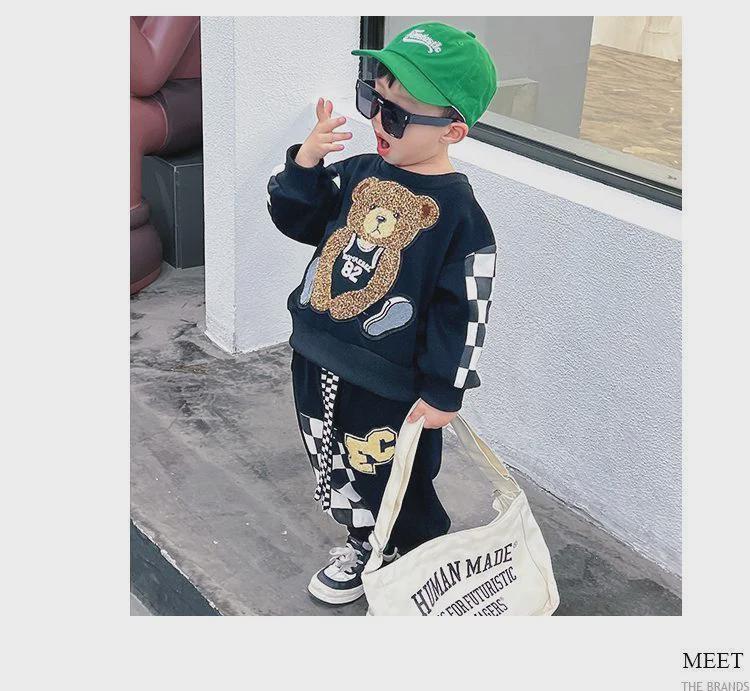 2025 Stylish Bear Boy Suit - Trendy Spring & Autumn Baby Sweater for Little Celebrities