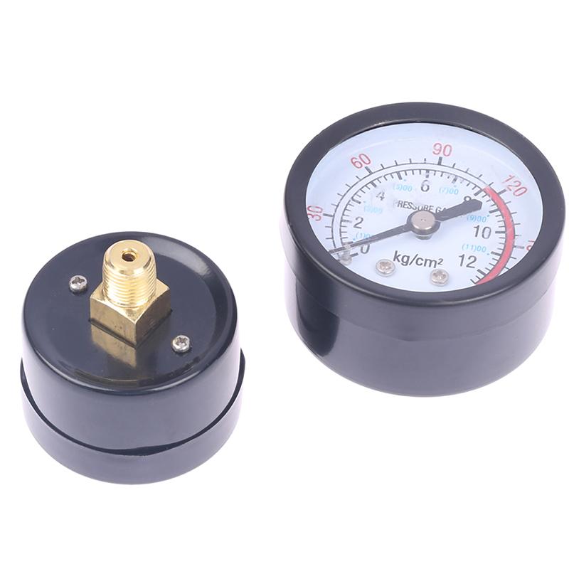 Iron Shell Bar Air Pressure Gauge Double Scale For Air Compressor 1/8, 1/4 Bsp