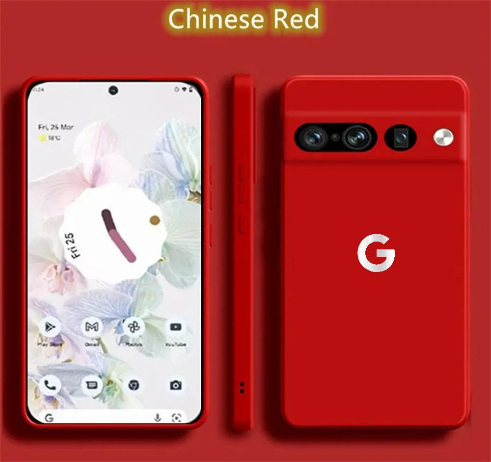 Ультратонкий чехол из жидкого силикона для Google Pixel 10 9 Pro XL 8 7 6 A Pro, с поддержкой беспроводной зарядки, противоударный, защитная задняя крышка