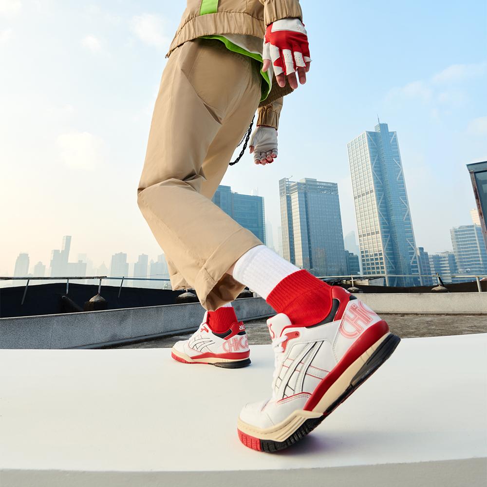 Asics Кроссовки унисекс Gel-Spotlyte Low Chicago Retro для баскетбола Бело-красные 1203A233-100