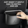 SEAMTAL 1.6L Car Dustbin Box Car Trash Can Seat Back Hanging Rubbish Bin Car Storage Organizer With Phone Holder Hooks