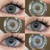 Colore Contact Lenses with Graded 0.00~-8.00 MillCreek 2 Pcs Yearly Use 14.2 MM  Gree Blue Grey Lens Softly Natural Comfortable Contact Lenses