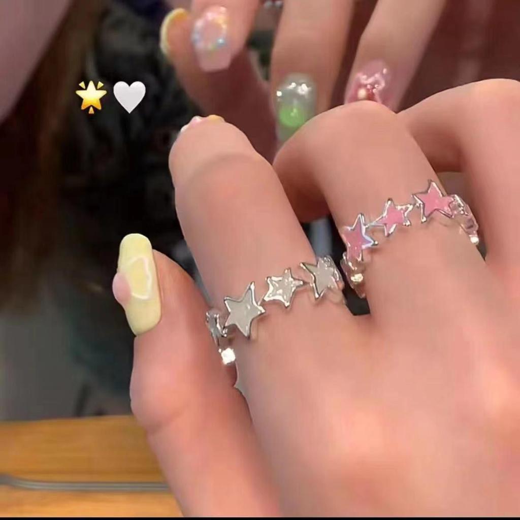 Очаровательное кольцо «Звезда дофамина» от Xiaohongshu: Милый, универсальный и милый дизайн в виде капли масла для женщин.