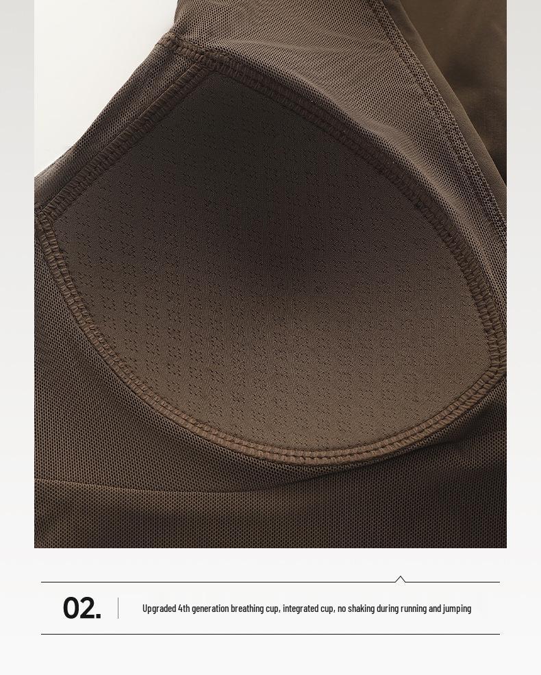 Женский спортивный топ-бра с V-образным вырезом и топ-майка для йоги с завязками на шее и фиксированными чашками - Поддерживает жир в области подмышек