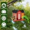 Подвесные металлические кормушки для птиц, домик для птиц большой вместимости, кормушка для птиц, скворечники, красные многофункциональные товары для птиц для улицы, сада