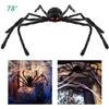 200 см гигантский паук на Хэллоуин украшения реквизит регулируемый имитация подвесной паук для Хэллоуина