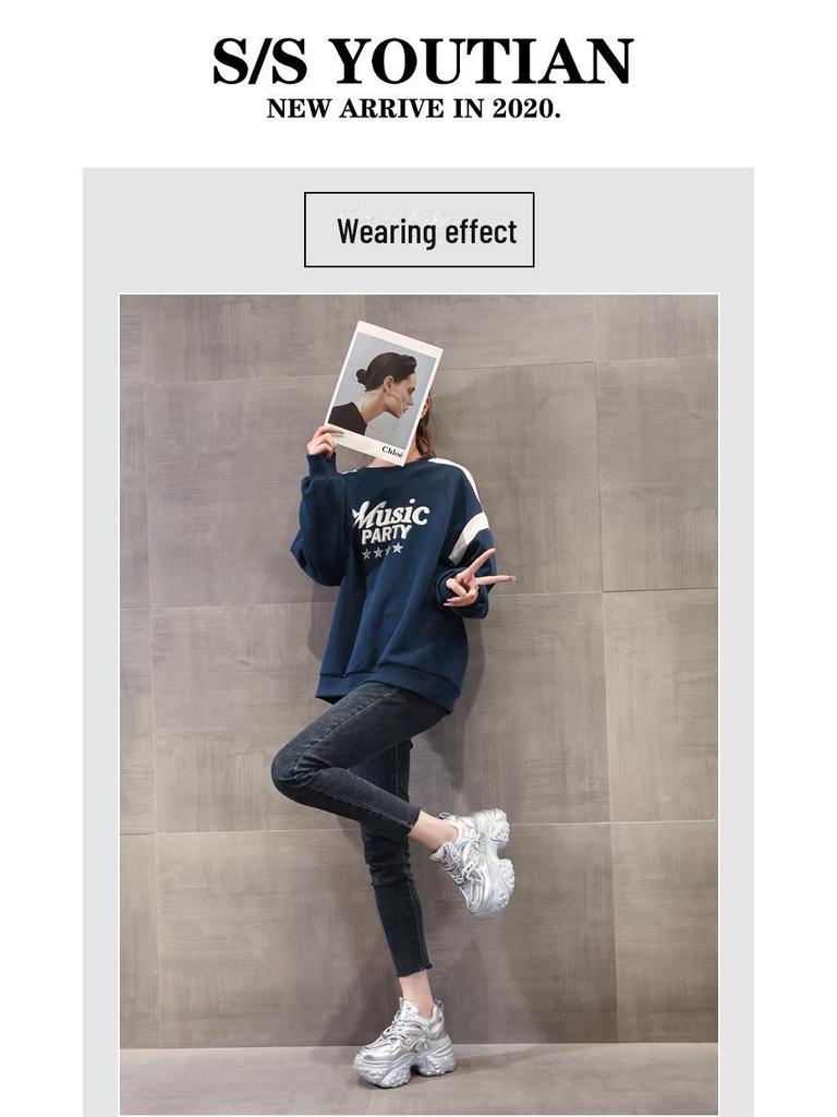 HS6166 Женские весенние кроссовки на платформе, увеличивающие рост 2025 года