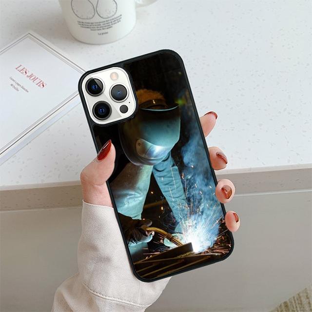 Welder Welding Hot Metal Worker Phone Case For iPhone 17 Air 13 12 14 15 16 Cover For Apple Pro Max 6S Plus