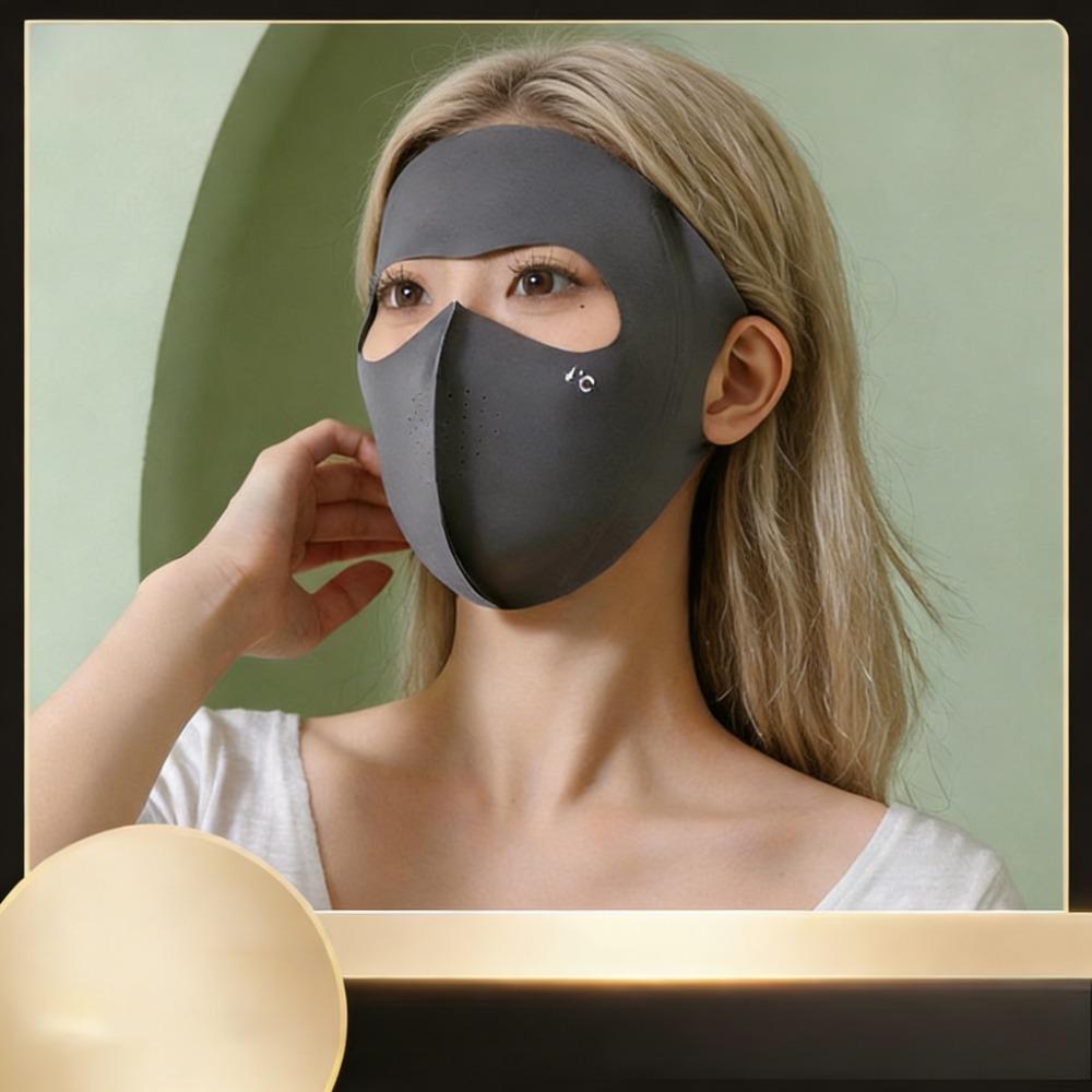 UV Sun Protection Ice Silk Face Cover for Running Riding Exercise