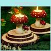 Of Small Simulation Mushroom Home Decoration Candlestick Resin Crafts Decoration