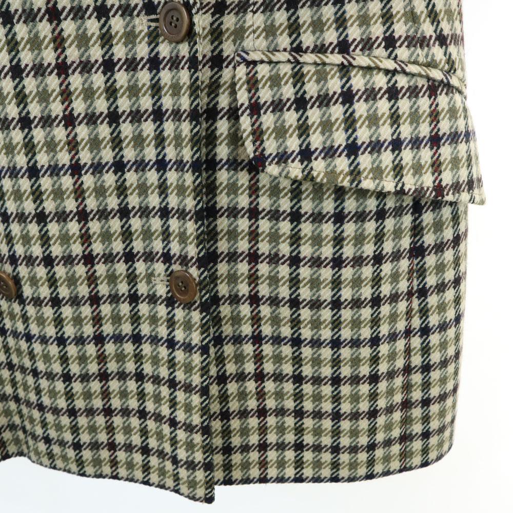GUCCI 80s 90s Made in Italy Wool Blend Old Check Pattern Jacket Women Used