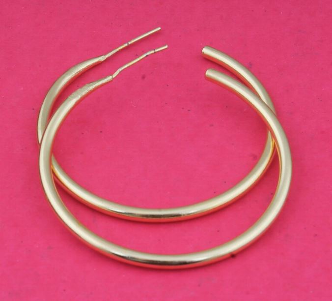 Large Gold Hoop Earrings In 22K Gold Plated Yellow Fill. Thin Lightweight Hoops, Perfect for Sensitive Ears, Circle Earrings, Gold Earrings
