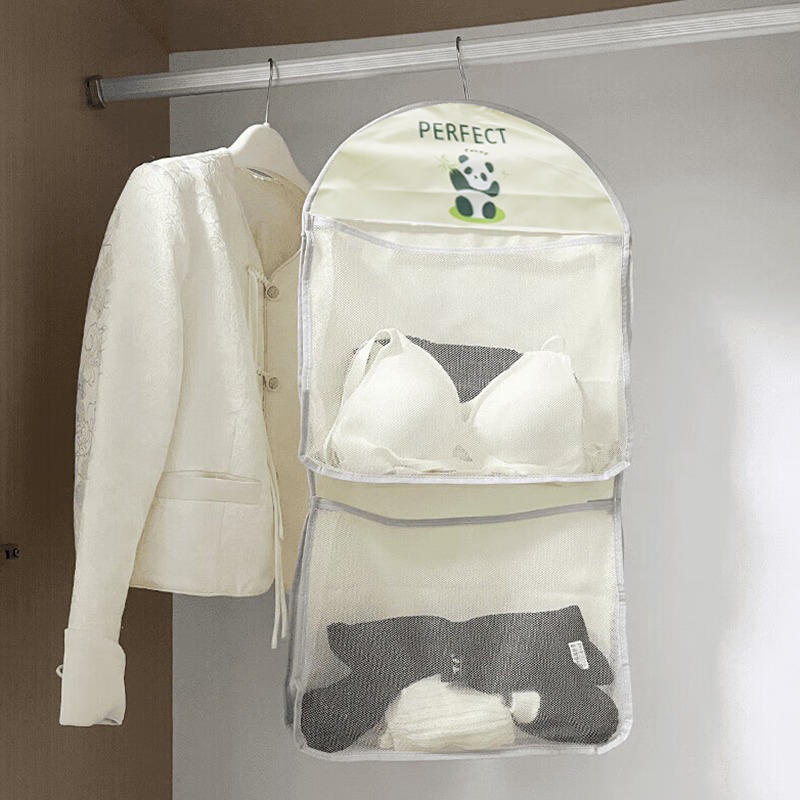 Двухслойный подвесной органайзер для хранения, подвесной органайзер для хранения носков, сетчатый органайзер для шкафа/общежития, настенный органайзер для сортировки нижнего белья