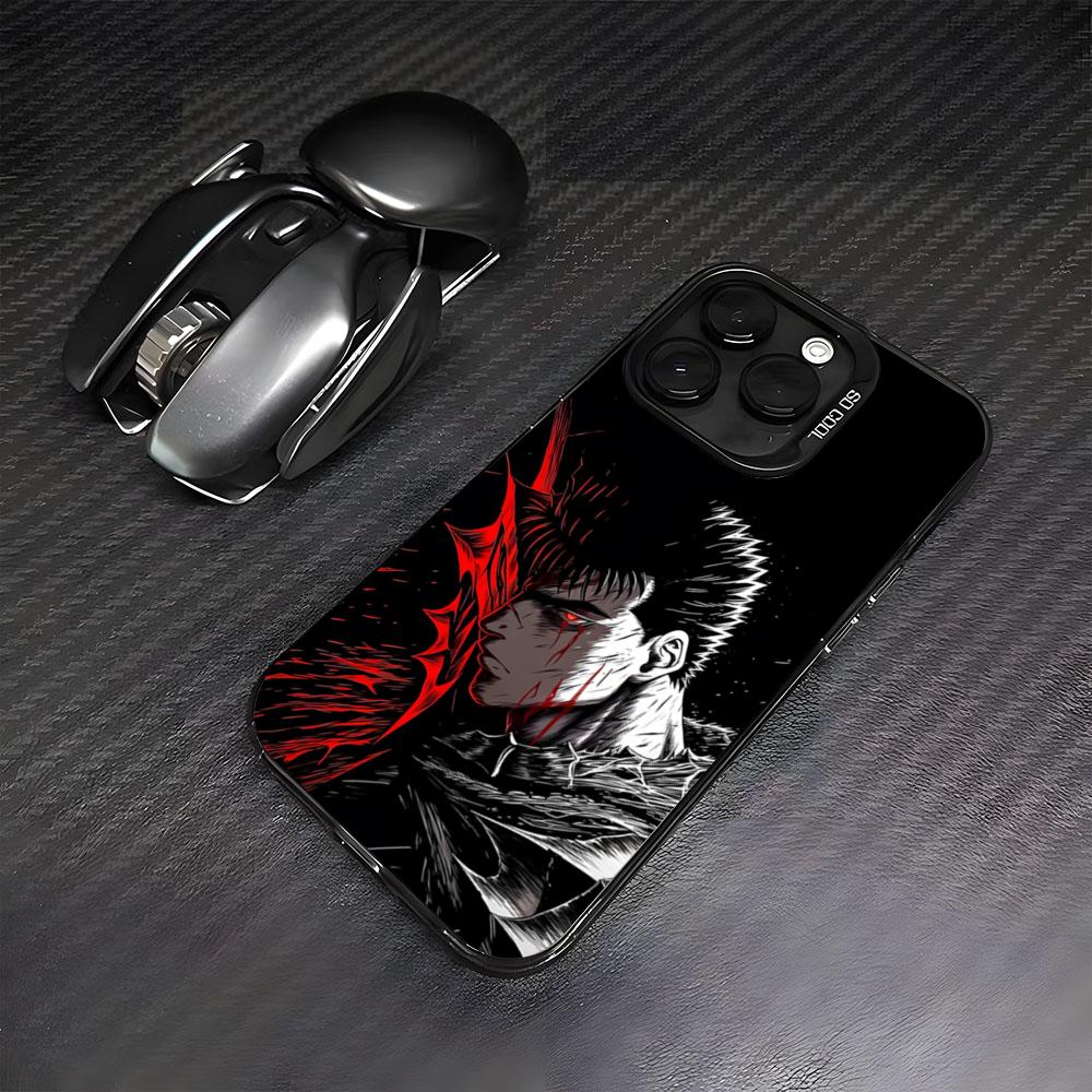 B-Berserk G-Guts Phone Case For IPhone17 Air 16 15 14 Plus 13 12 11 Pro 7 8 XS Max XR Silver Black Bumper Case