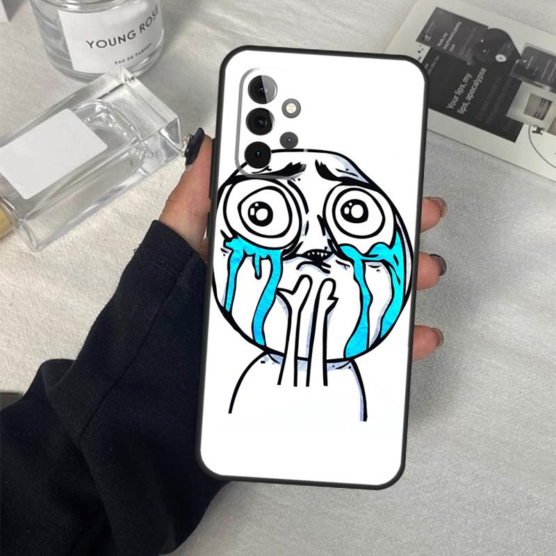 Чехол с мемом Troll Face для Samsung Galaxy A06 A16 A26 A36 A56 A53 A32 A52 A33 A13 A55 A35 A15 A14 A34 A54 A17