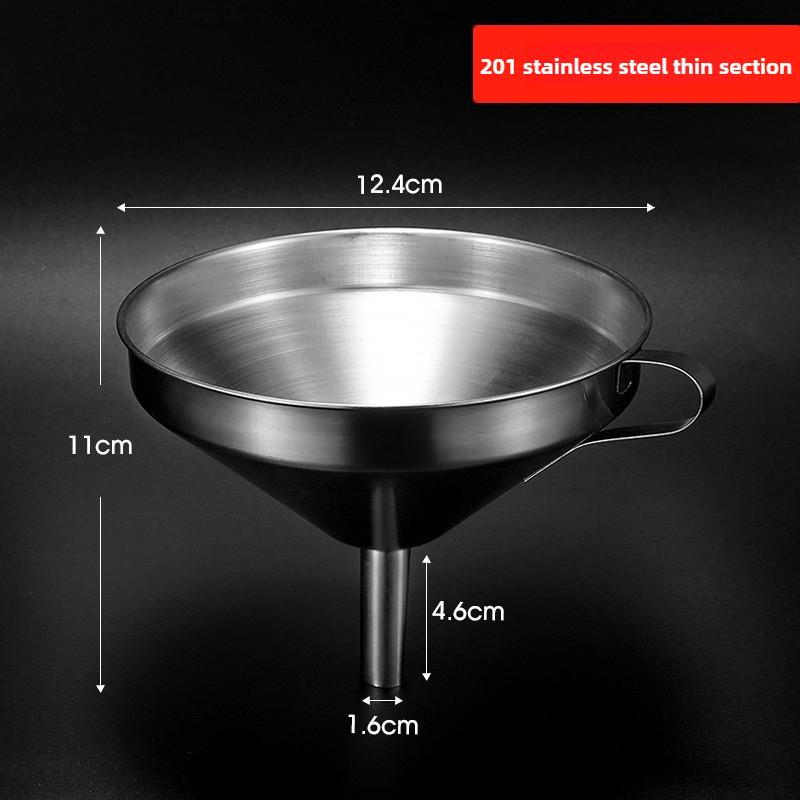 Stainless Steel Funnel 304 Kitchen Pouring Oil Funnel Filter Liquid Stainless Steel Oil Funnel Household Wine Funnel Large Calibre